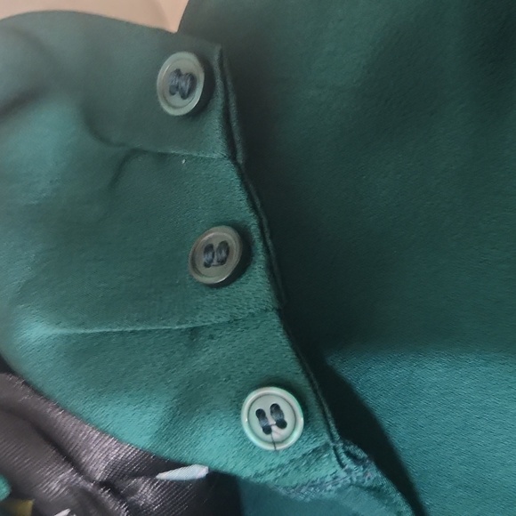 H&M Draped Blouse Green XS - Picture 11 of 16